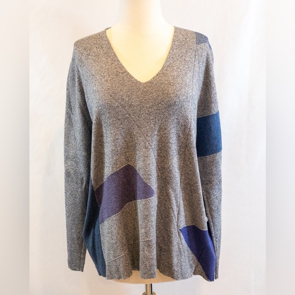 NIC+ZOE Sweaters - NIC+ZOE Heathered color block sweater - XL